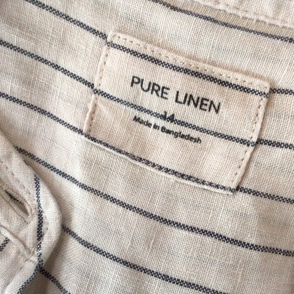 Marks & Spencer Pure linen Stripe Tunic, UK14/US10 - Picture 4 of 7